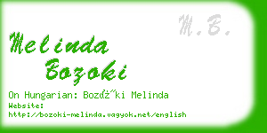 melinda bozoki business card